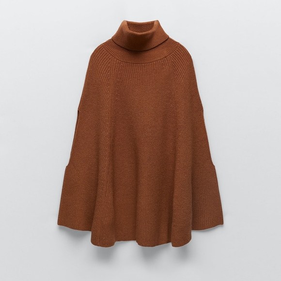 Zara knit turtleneck cape - Picture 11 of 16